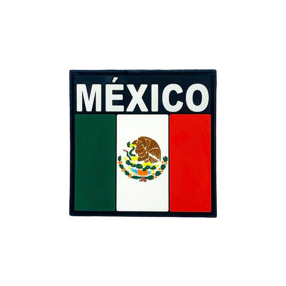 PARCHE BANDERA CON PALABRA MEXICO PANTHER 7.5CM ANCHO X 7.5CM ALTO 980201