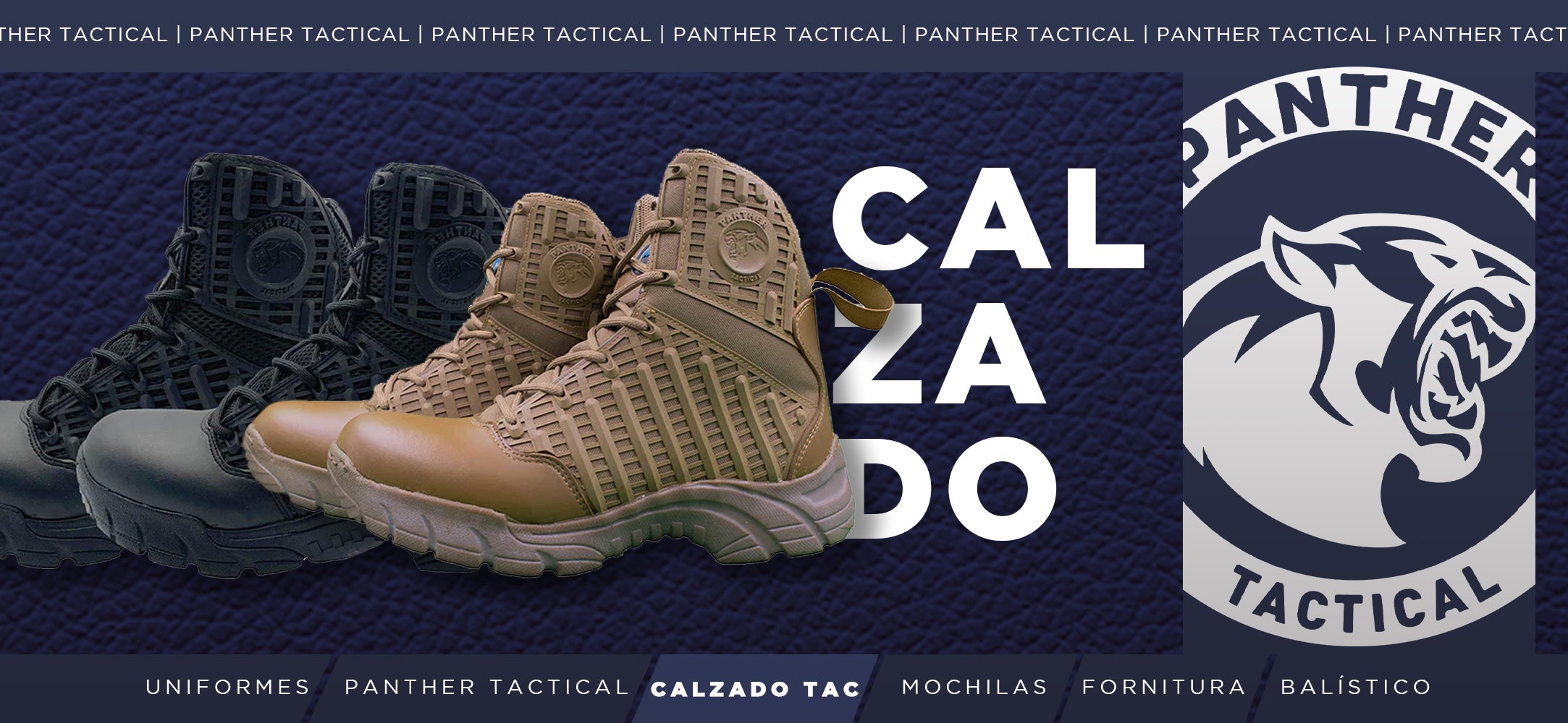 Bota Táctica Panther Tactical 103 Color Negro Forro Textil Transpirable  Suela De Hule Antiderrapante Anti Impacto